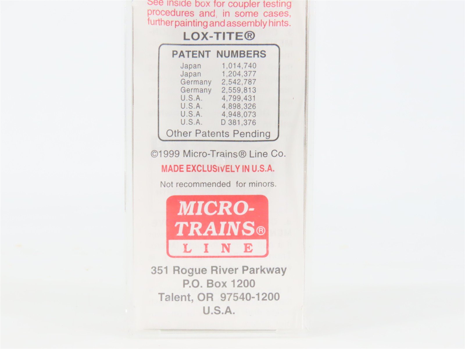 N Scale Micro-Trains MTL 104030 UP Union Pacific 60' Excess Height Boxcar 960958