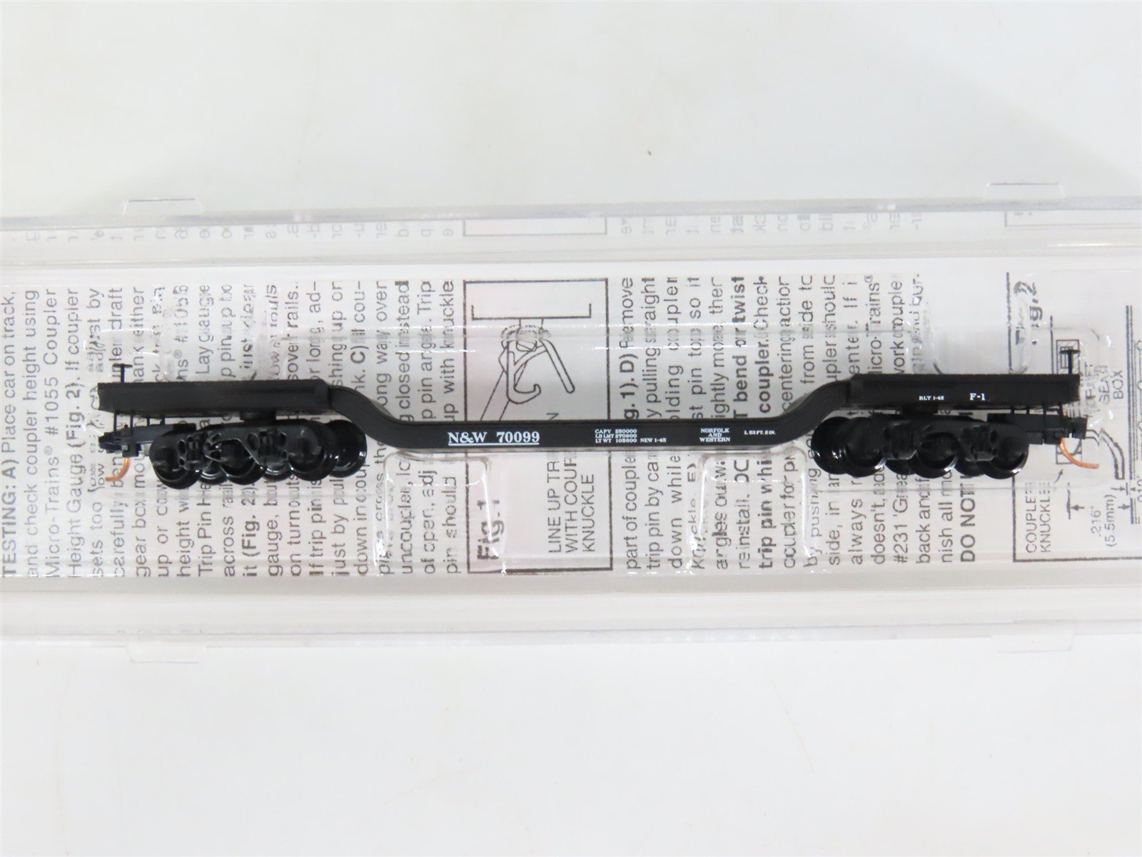 N Micro-Trains MTL 109030 NW Norfolk & Western Depressed Center Flat Car #70099