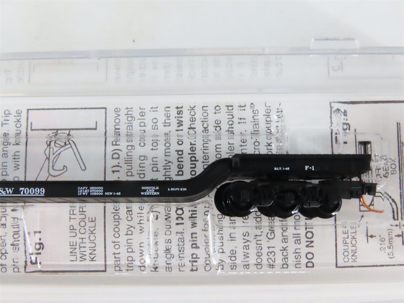 N Micro-Trains MTL 109030 NW Norfolk & Western Depressed Center Flat Car #70099