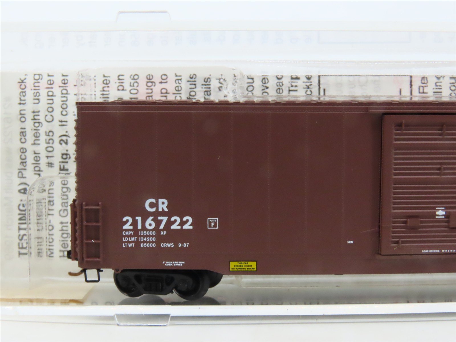 N Scale Micro-Trains MTL 104040 CR Conrail 60' Excess Height Box Car #216722