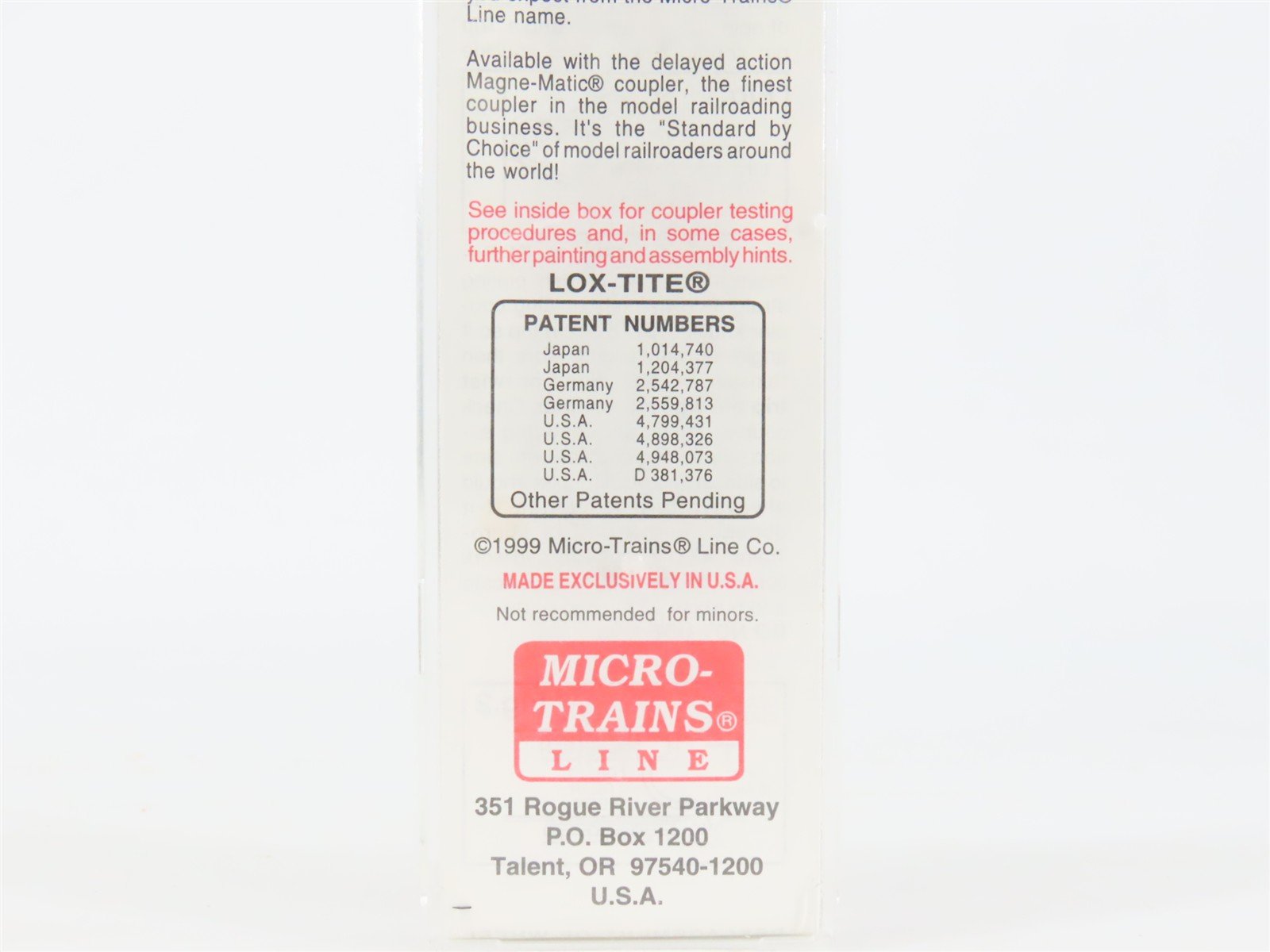 N Scale Micro-Trains MTL 104040 CR Conrail 60' Excess Height Box Car #216722
