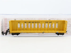 N Scale Micro-Trains MTL 05300050 MILW Milwaukee Road Centerbeam Flat Car #63042