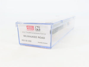 N Scale Micro-Trains MTL 05300050 MILW Milwaukee Road Centerbeam Flat Car #63042