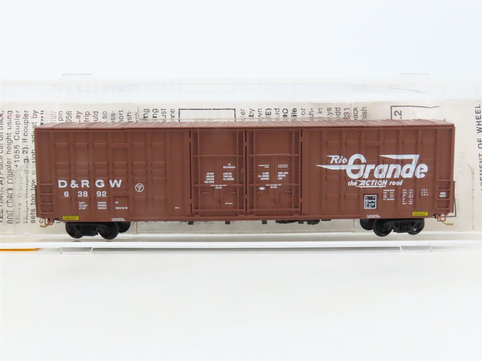 N Scale Micro-Trains MTL 103010 D&RGW Rio Grande 60' Excess Height Boxcar #63892