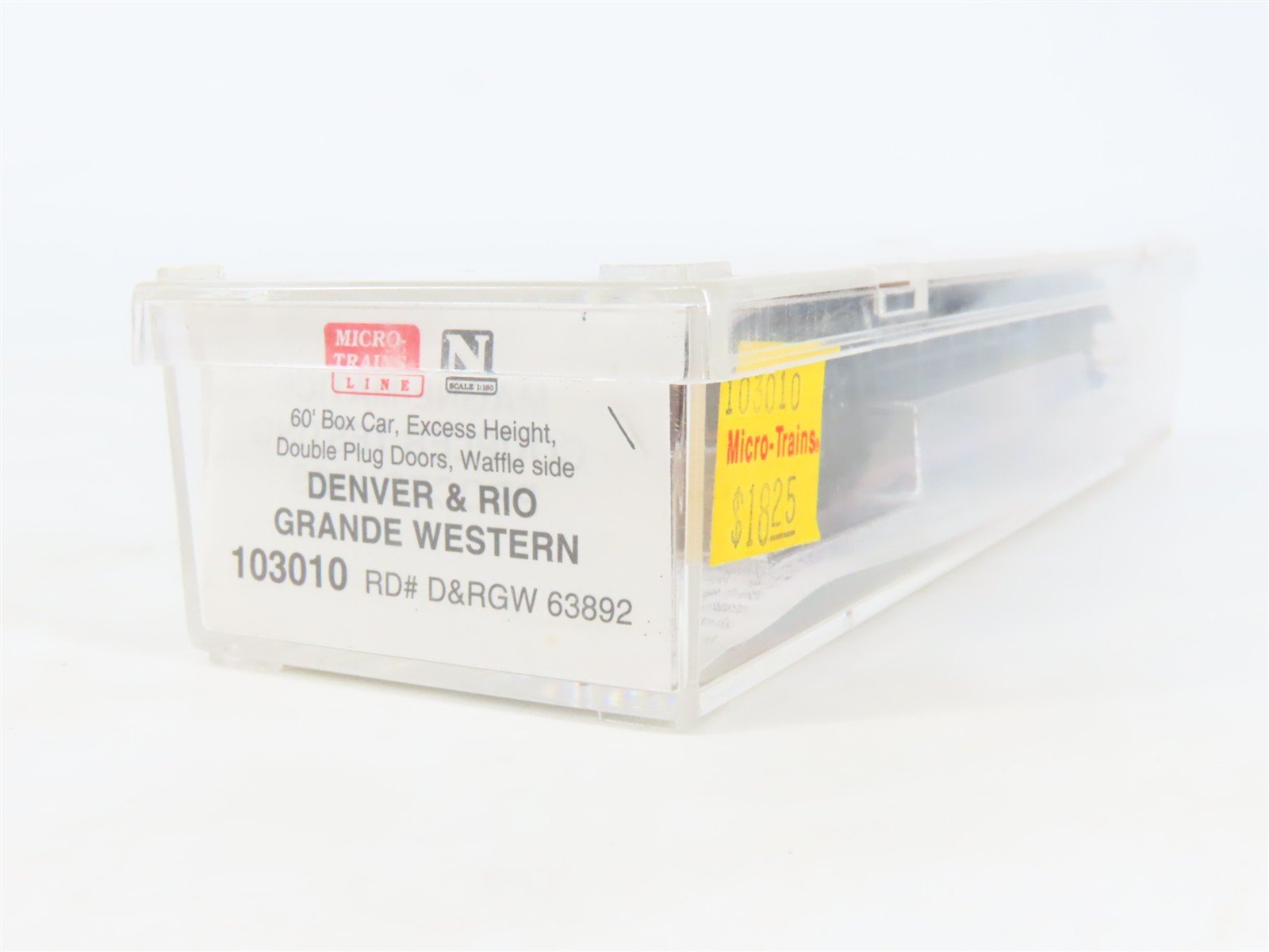 N Scale Micro-Trains MTL 103010 D&RGW Rio Grande 60' Excess Height Boxcar #63892