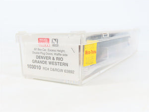 N Scale Micro-Trains MTL 103010 D&RGW Rio Grande 60' Excess Height Boxcar #63892