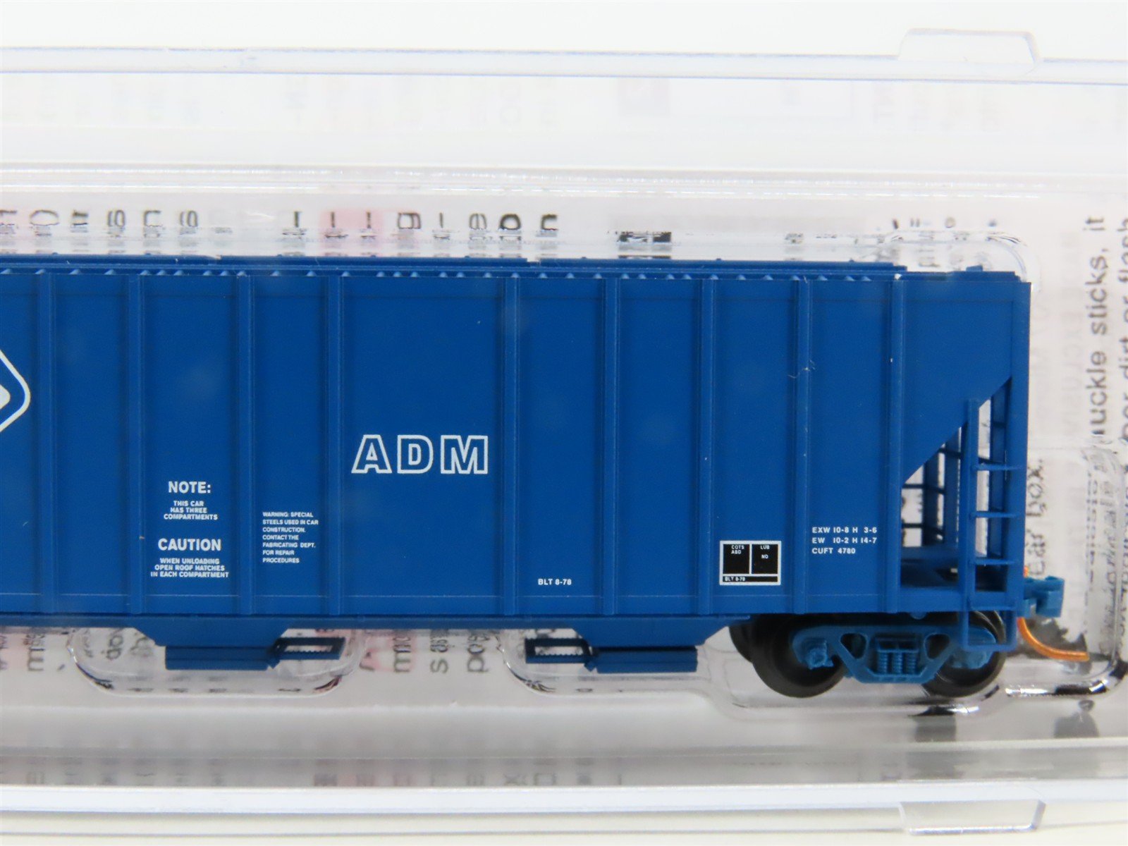 N Micro-Trains MTL 09900040 UELX ADM Transportation 3-Bay Covered Hopper #60176
