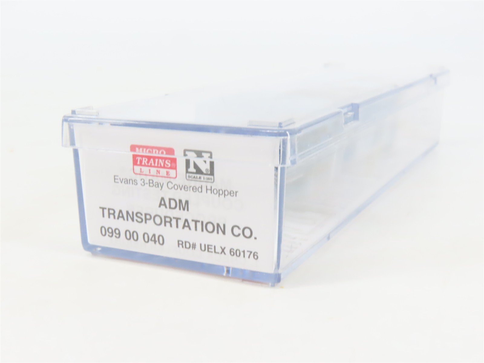 N Micro-Trains MTL 09900040 UELX ADM Transportation 3-Bay Covered Hopper #60176