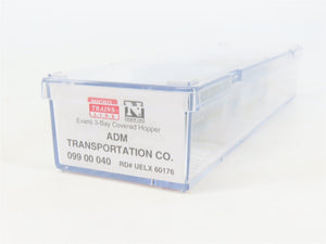 N Micro-Trains MTL 09900040 UELX ADM Transportation 3-Bay Covered Hopper #60176