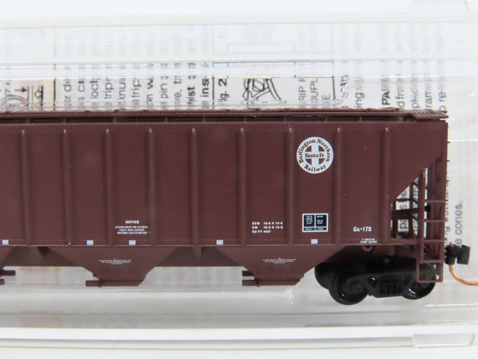 N Micro-Trains MTL 09600080 BNSF Railway 3-Bay High Side Covered Hopper #417579