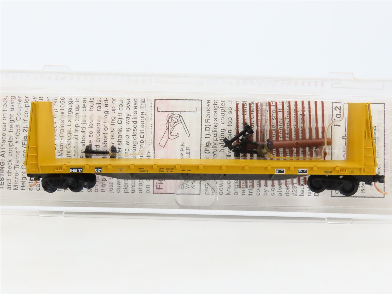N Scale Micro-Trains MTL 54130 IHB Indiana Harbor Belt Bulkhead Flat Car #17021