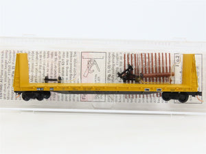 N Scale Micro-Trains MTL 54130 IHB Indiana Harbor Belt Bulkhead Flat Car #17021