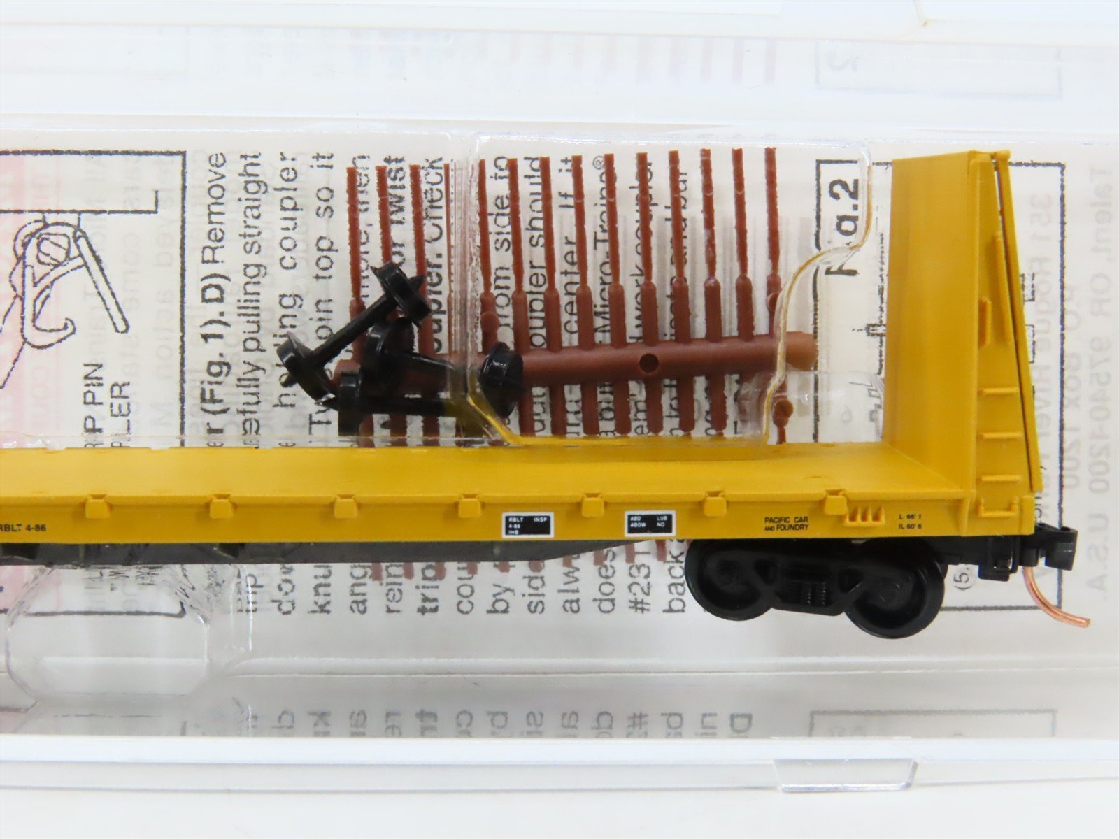 N Scale Micro-Trains MTL 54130 IHB Indiana Harbor Belt Bulkhead Flat Car #17021