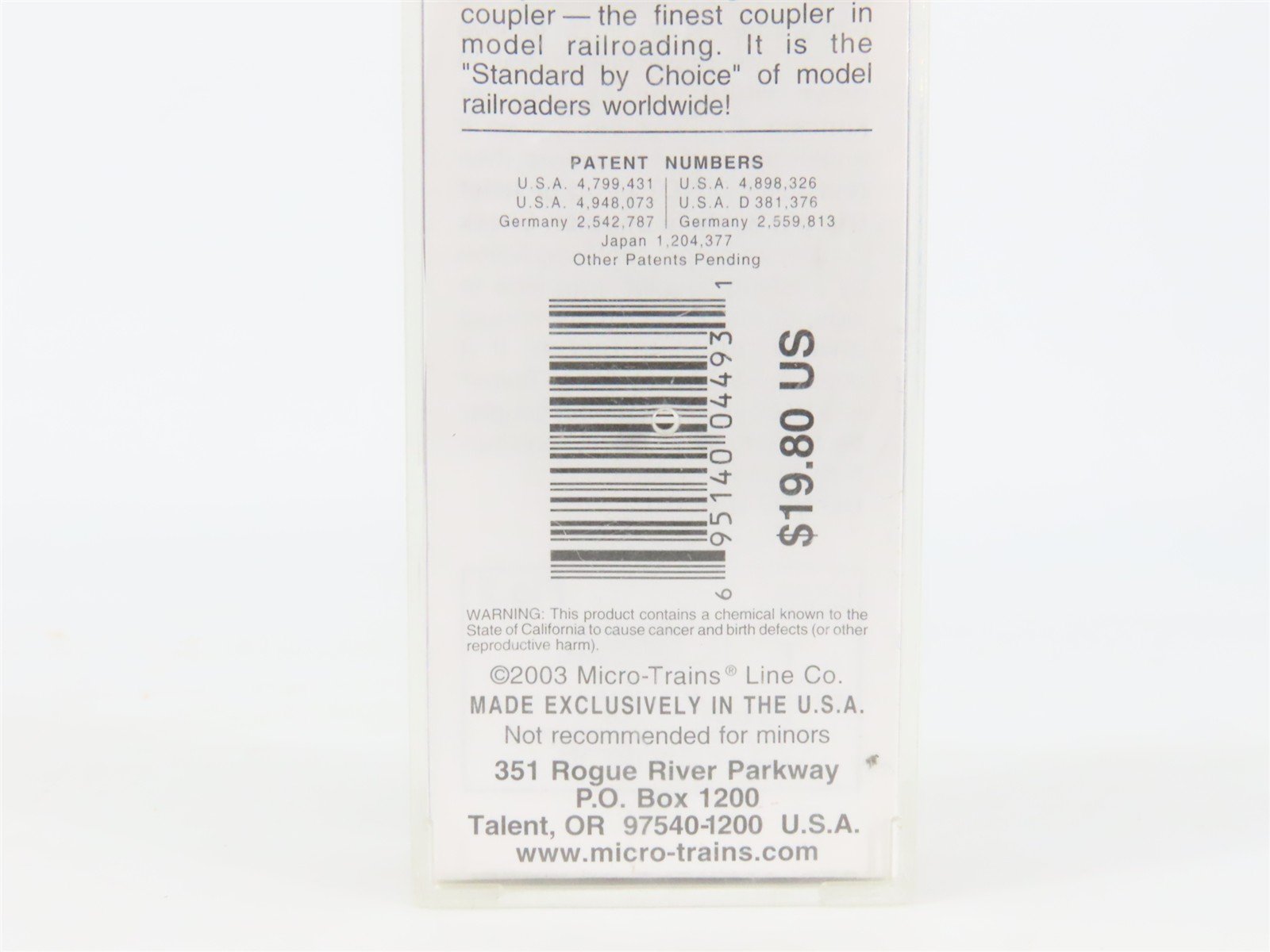 N Scale Micro-Trains MTL 103090 MP Mo-Pac 60' Excess Height Box Car #269477