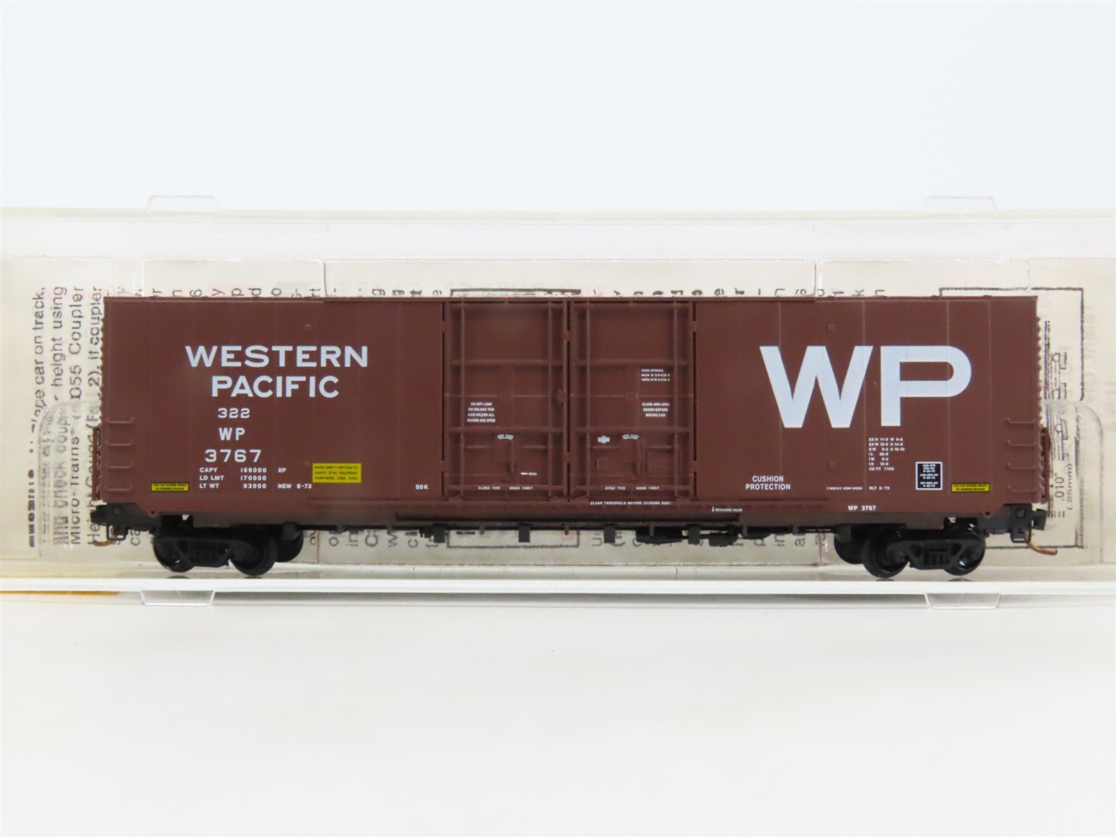 N Scale Micro-Trains MTL 102050 WP Western Pacific 60' Excess Height Boxcar 3767