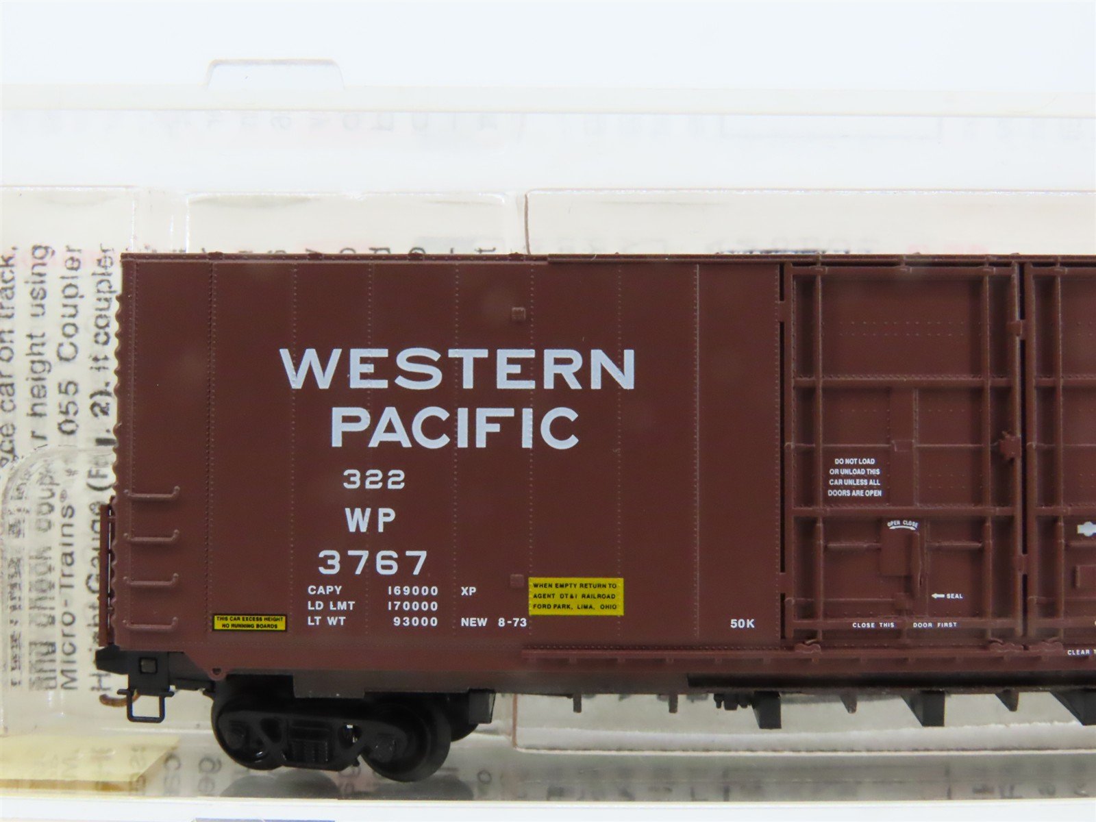 N Scale Micro-Trains MTL 102050 WP Western Pacific 60' Excess Height Boxcar 3767