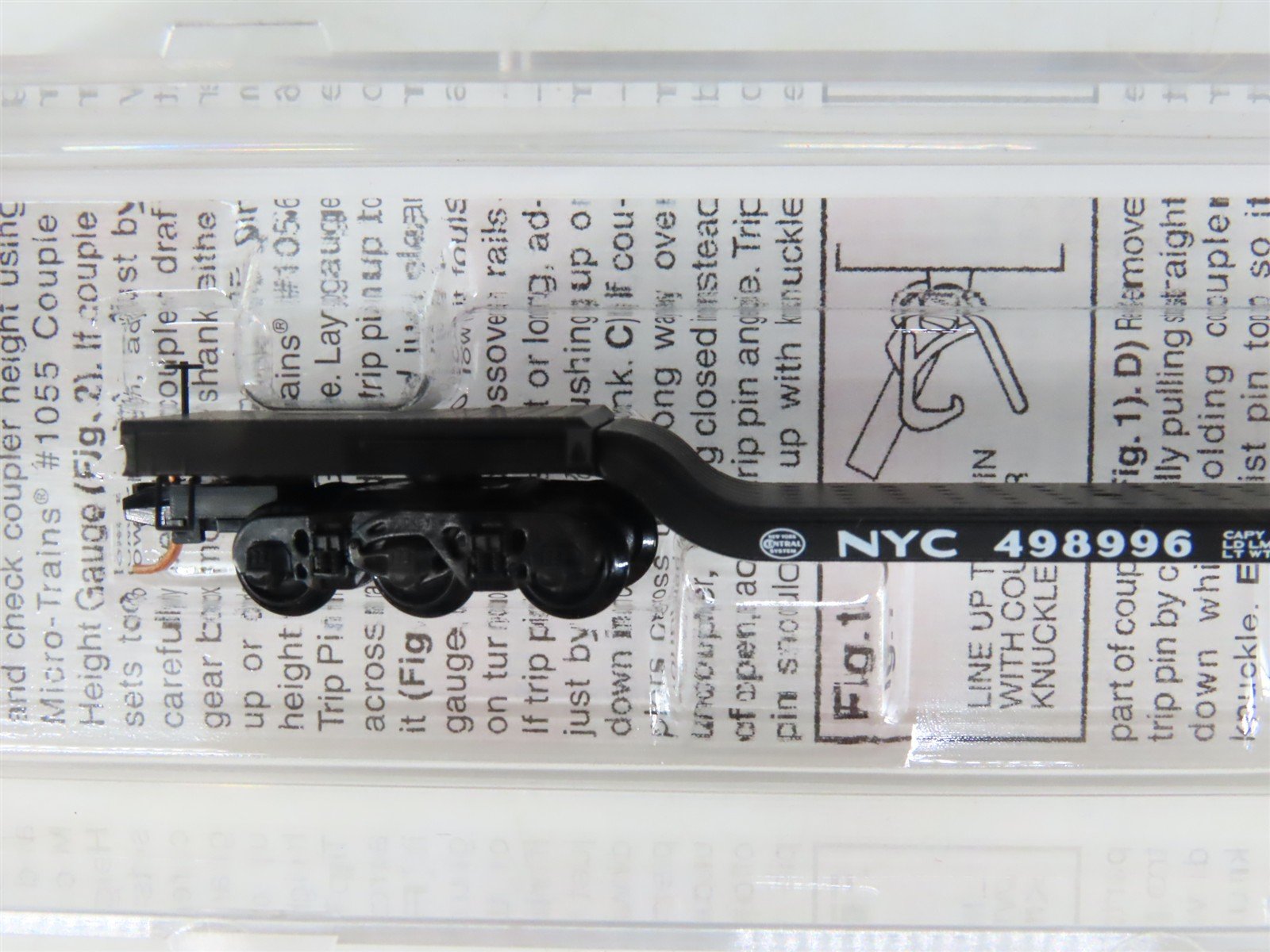 N Micro-Trains MTL 109020 NYC New York Central Depressed Center Flat Car #498996