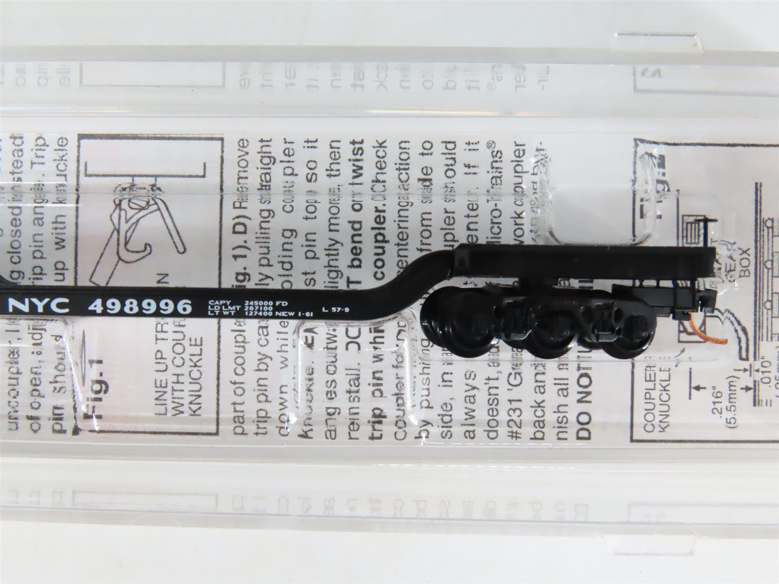 N Micro-Trains MTL 109020 NYC New York Central Depressed Center Flat Car #498996