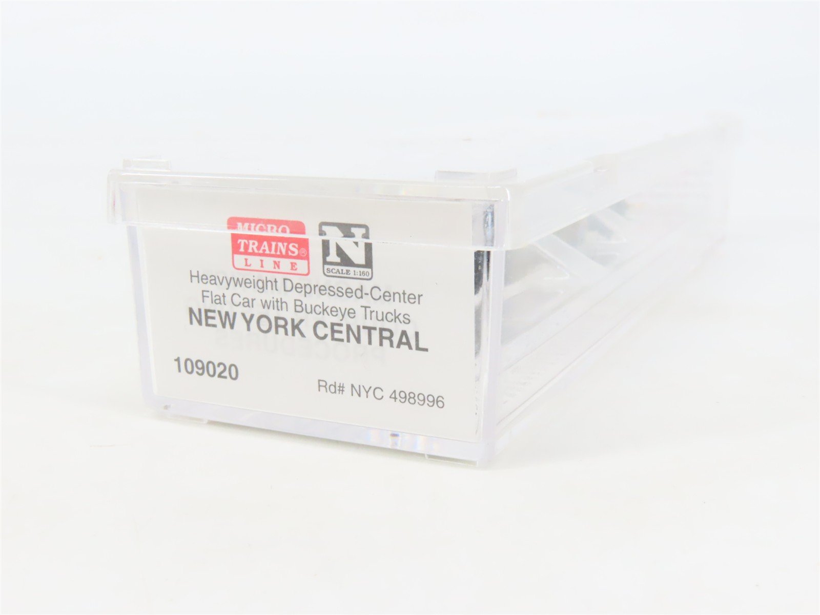 N Micro-Trains MTL 109020 NYC New York Central Depressed Center Flat Car #498996