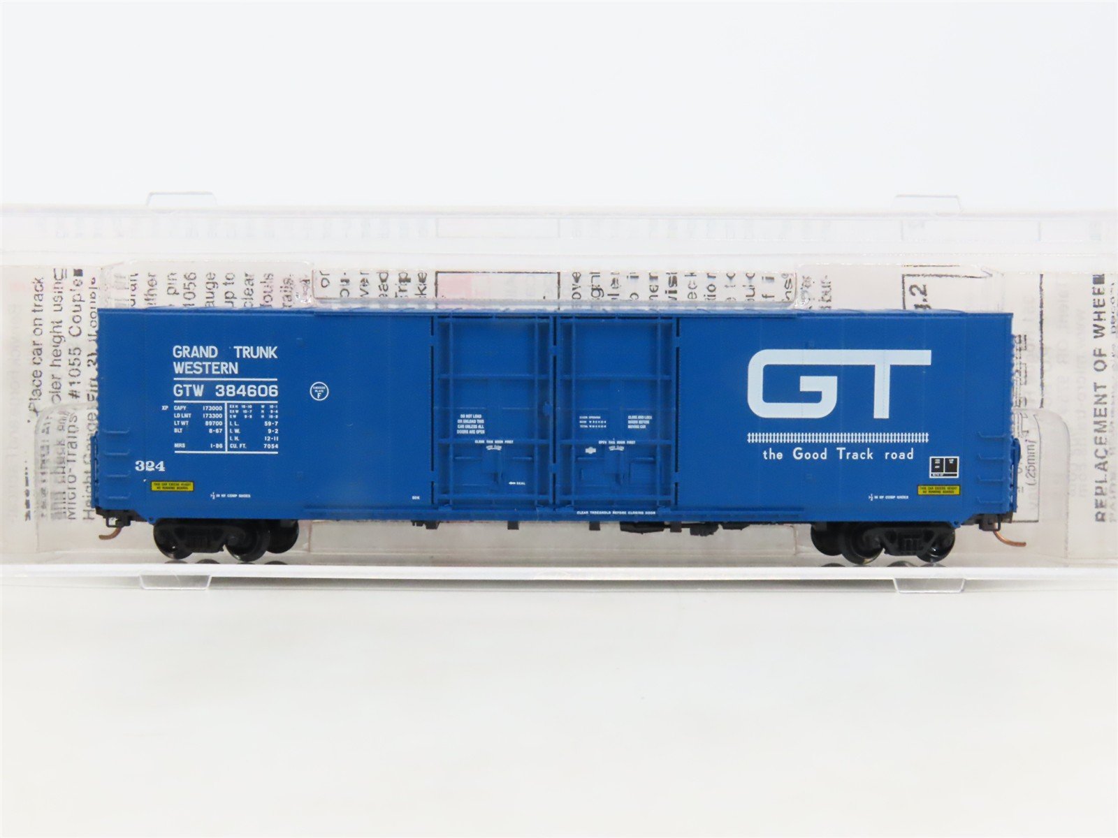 N Scale Micro-Trains MTL 102080 GTW 60' Excess Height Box Car #384606