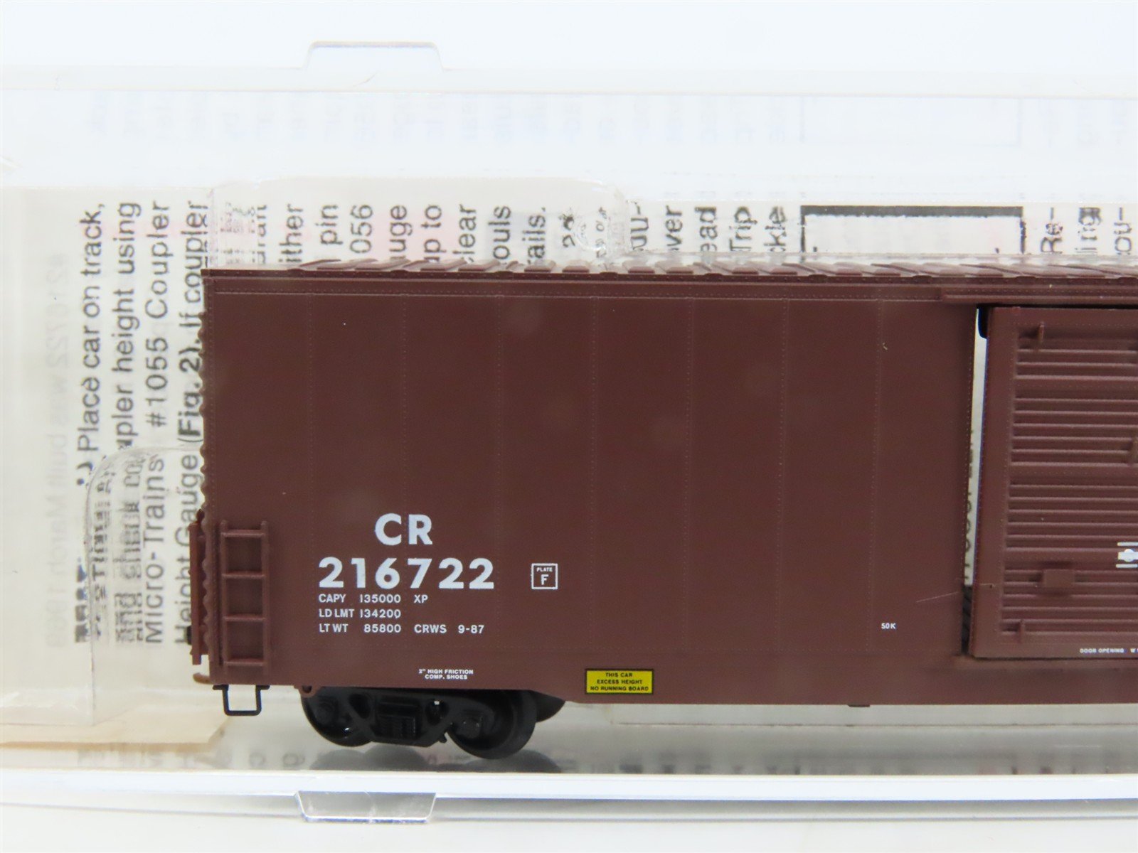 N Scale Micro-Trains MTL 104040 CR Conrail 60' Excess Height Box Car #216722