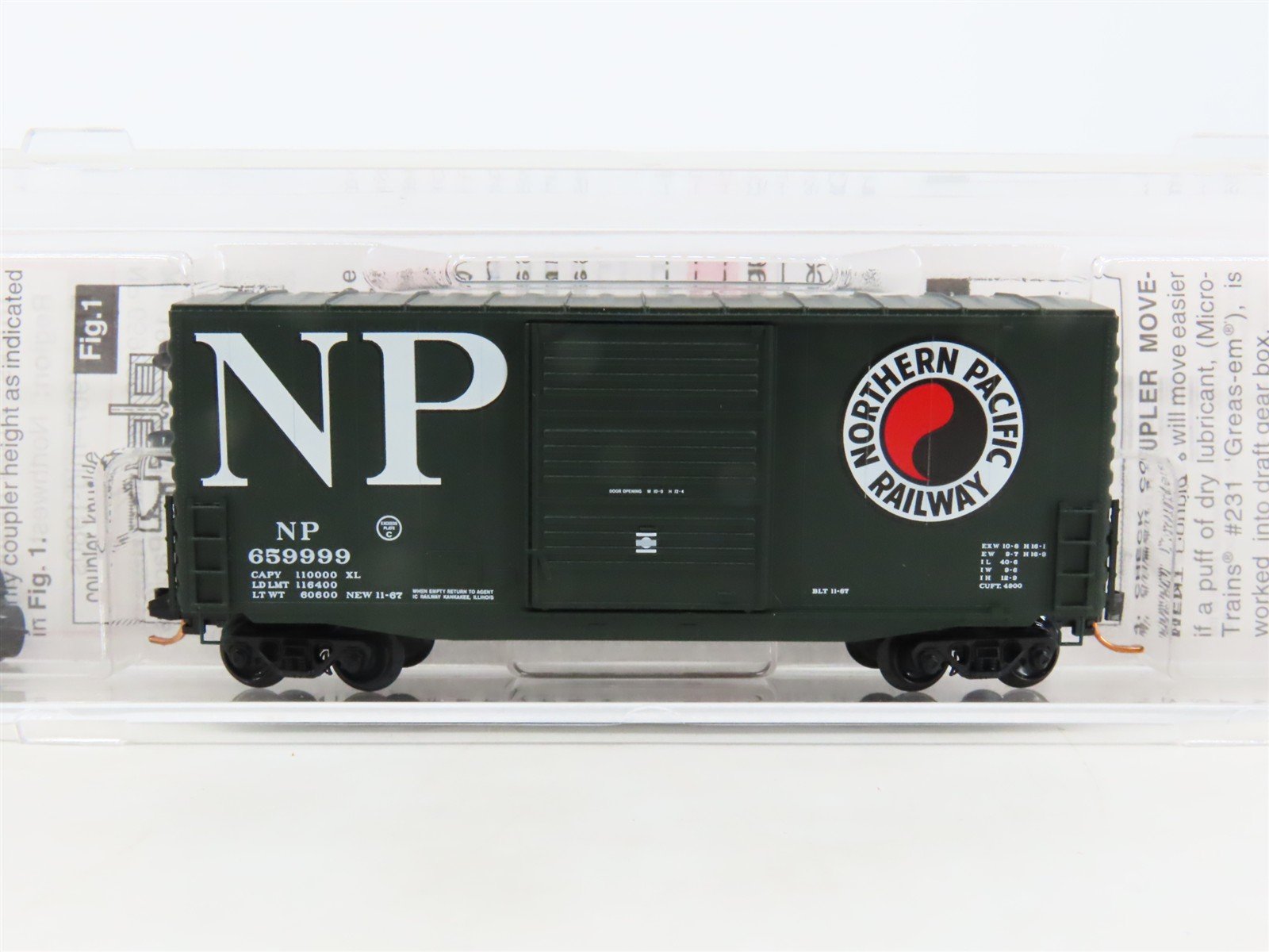 N Scale Micro-Trains MTL 10100010 NP Northern Pacific 40' Hy-Cube Boxcar #659999