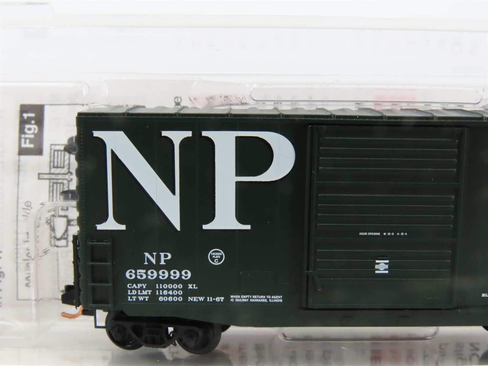 N Scale Micro-Trains MTL 10100010 NP Northern Pacific 40' Hy-Cube Boxcar #659999