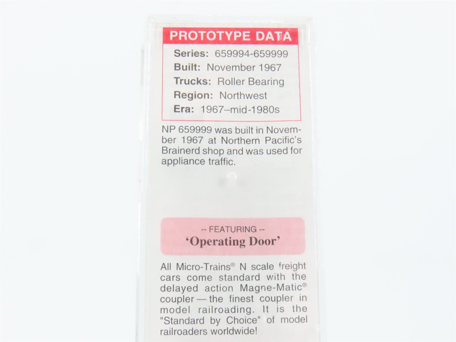 N Scale Micro-Trains MTL 10100010 NP Northern Pacific 40' Hy-Cube Boxcar #659999