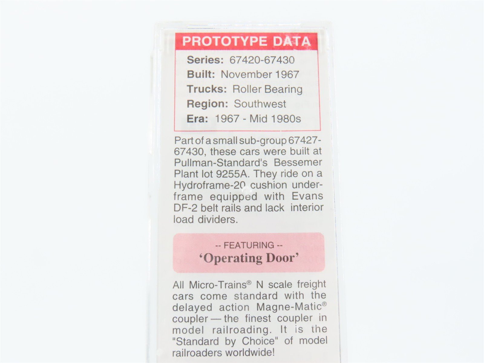N Scale Micro-Trains MTL 10100030 D&RGW Rio Grande 40' Hy-Cube Box Car #67429
