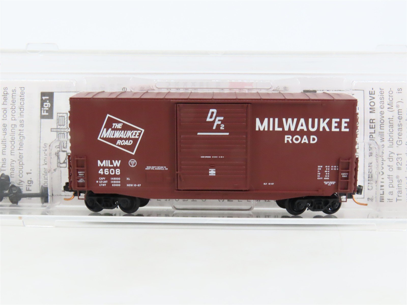 N Scale Micro-Trains MTL 10100020 MILW Milwaukee Road 40' Hy-Cube Box Car #4608