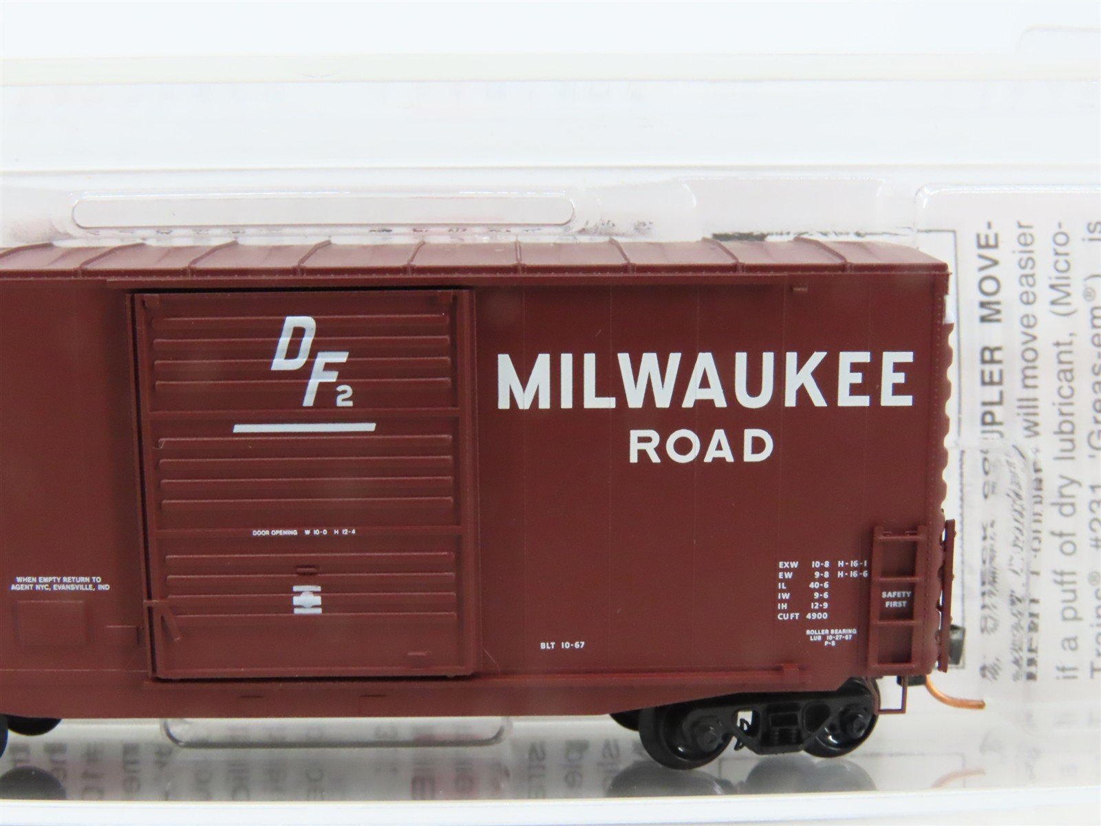 N Scale Micro-Trains MTL 10100020 MILW Milwaukee Road 40' Hy-Cube Box Car #4608