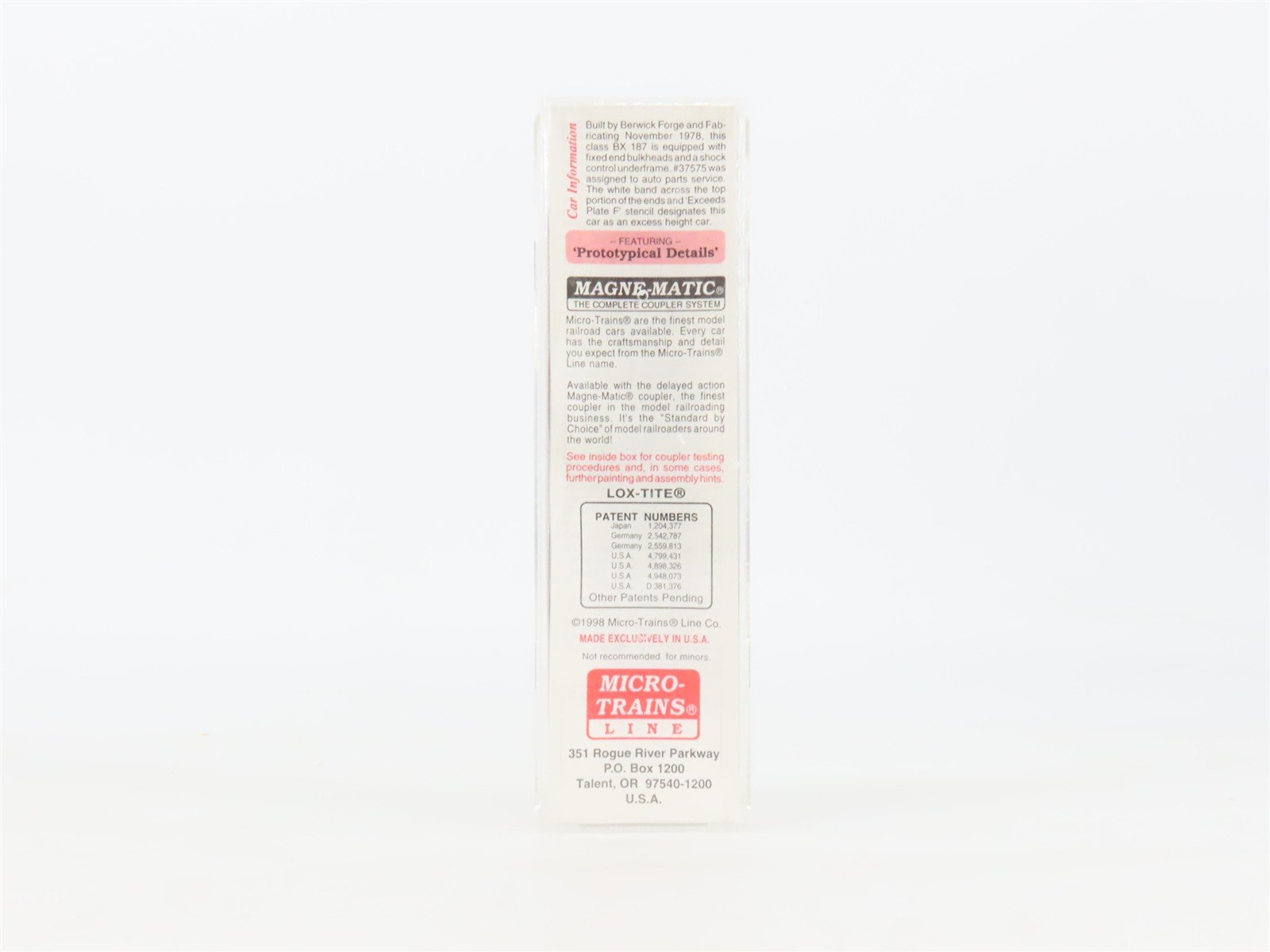 N Scale Micro-Trains MTL 103030 ATSF Santa Fe 60' Excess Height Box Car #37575