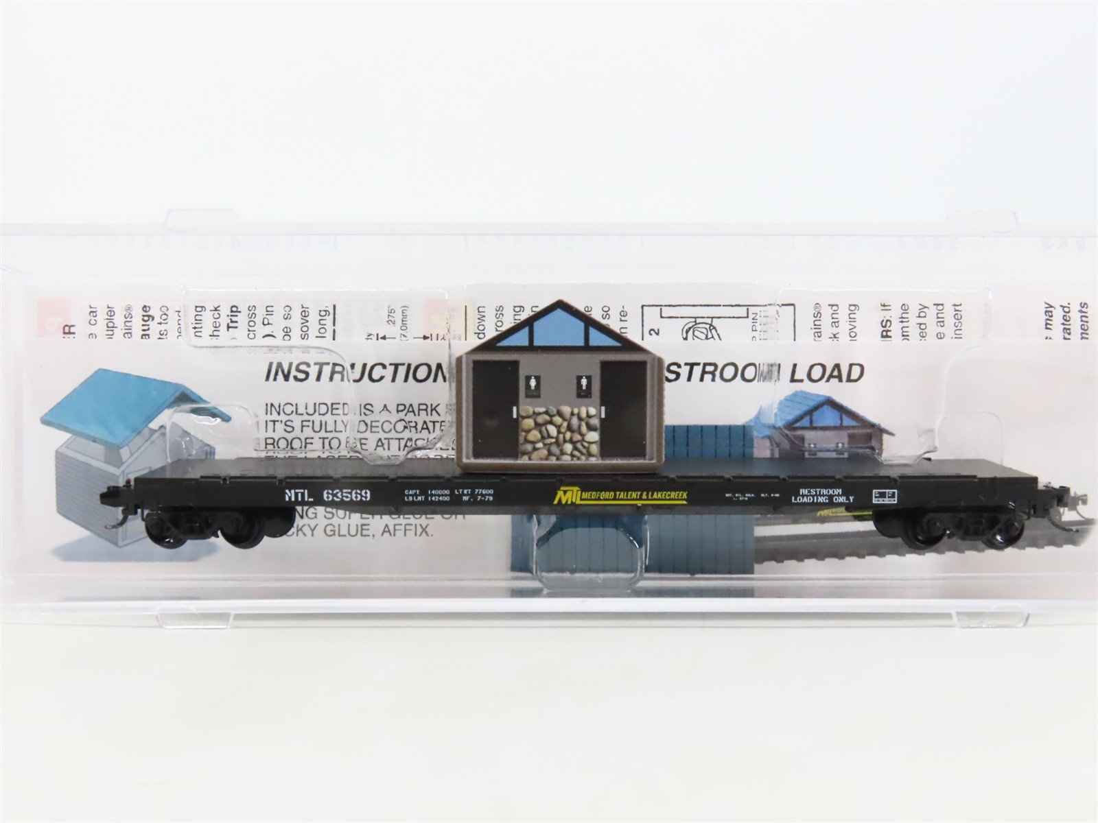 N Micro-Trains MTL 06400510 MTL Medford Talent & Lake Creek TOFC Flat Car #63569
