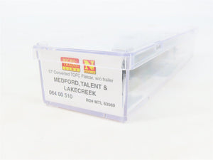 N Micro-Trains MTL 06400510 MTL Medford Talent & Lake Creek TOFC Flat Car #63569
