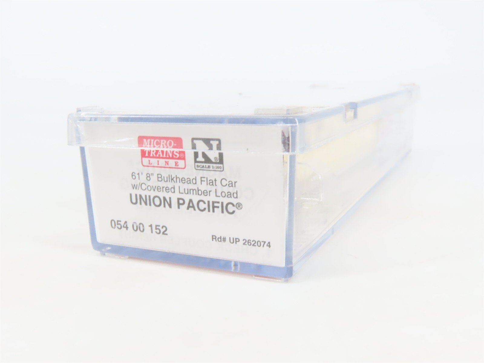 N Scale Micro-Trains MTL 05400152 UP Bulkhead Flat Car #262074 w/ Lumber Load