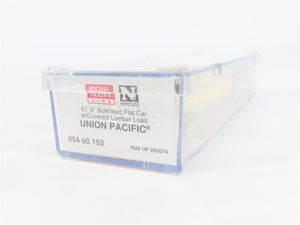 N Scale Micro-Trains MTL 05400152 UP Bulkhead Flat Car #262074 w/ Lumber Load