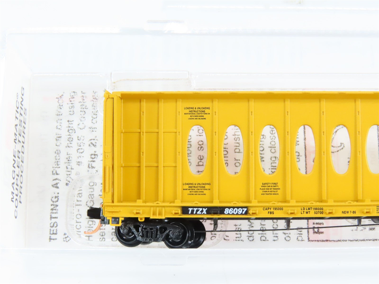 N Scale Micro-Trains 53020 TTZX Trailer Train 60' Centerbeam Flat Car 86097 RTR