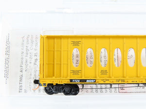 N Scale Micro-Trains 53020 TTZX Trailer Train 60' Centerbeam Flat Car 86097 RTR
