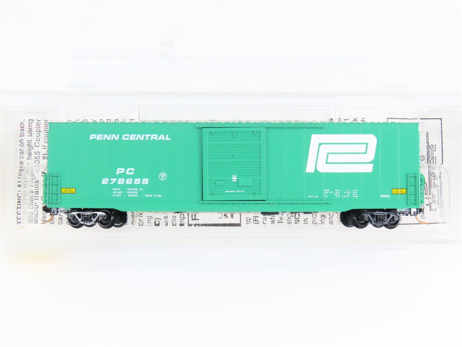 N Scale Micro-Trains 104020 PC Penn Central 60' Box Car 278655 RTR