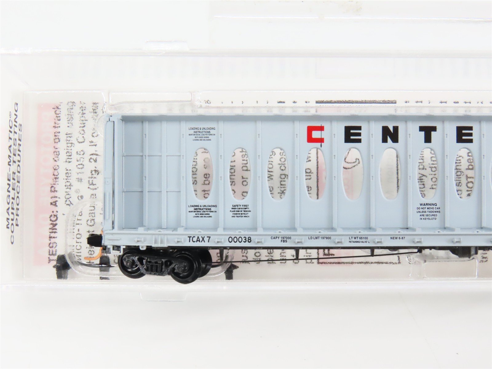 N Scale Micro-Trains 53040 TCAX Centex 60' Centerbeam Flat Car 700038 RTR