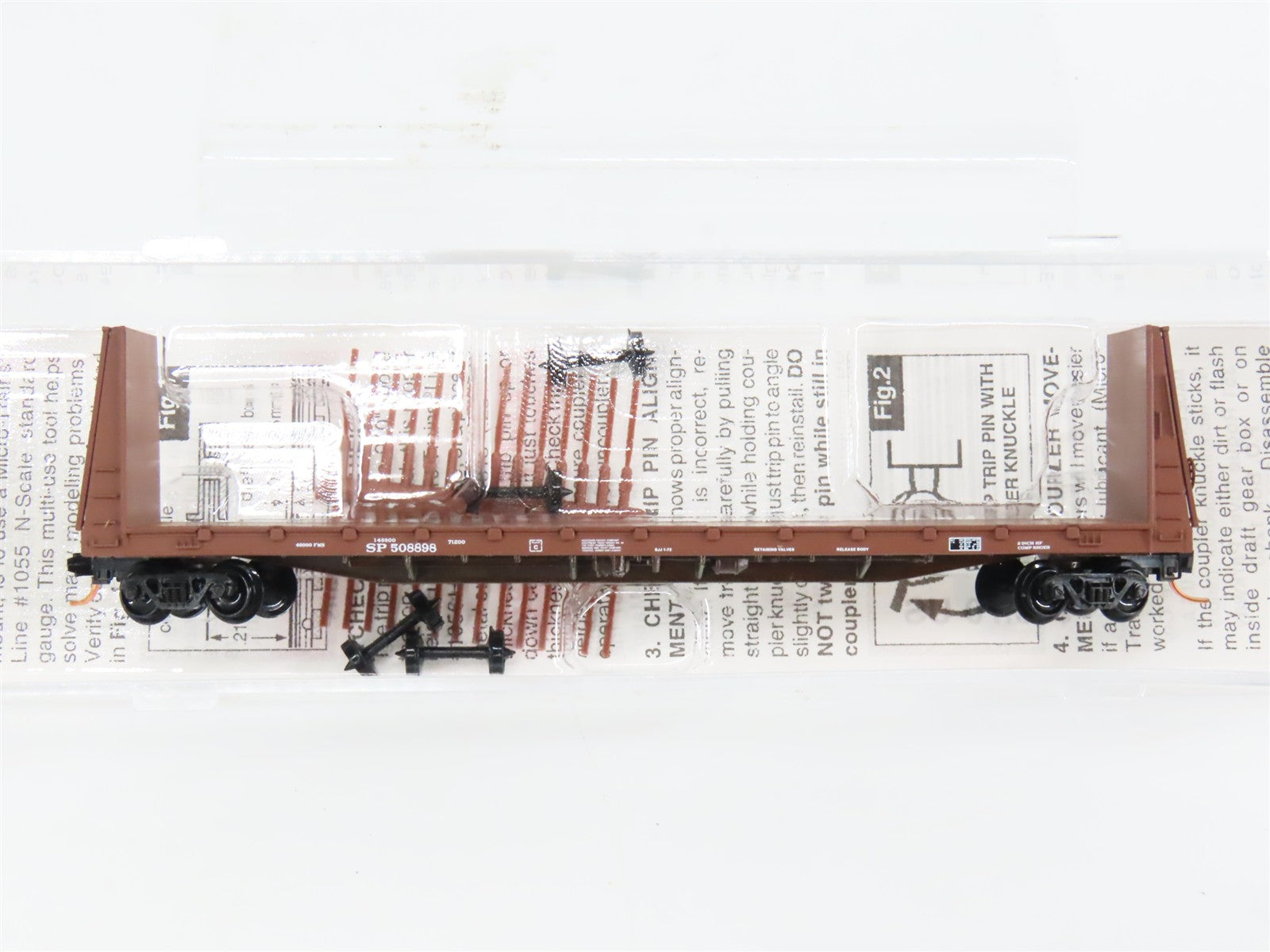 N Scale Micro-Trains 54020 SP Southern Pacific 61' Bulkhead Flat Car 508898 RTR