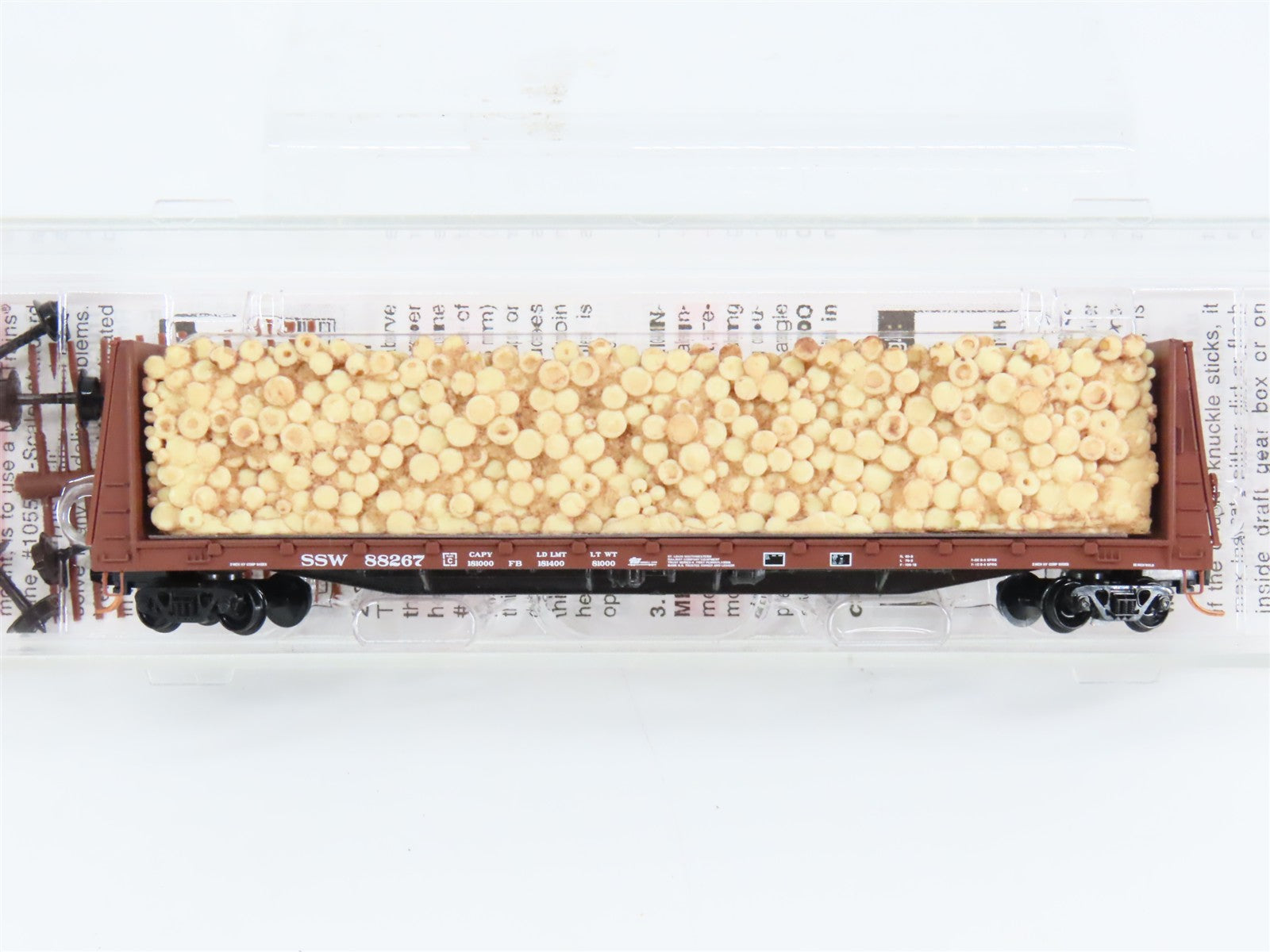N Scale Micro-Trains 05400030 St. Louis-Southwestern 61' Bulkhead Flat Car RTR