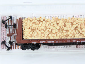 N Scale Micro-Trains 05400030 St. Louis-Southwestern 61' Bulkhead Flat Car RTR