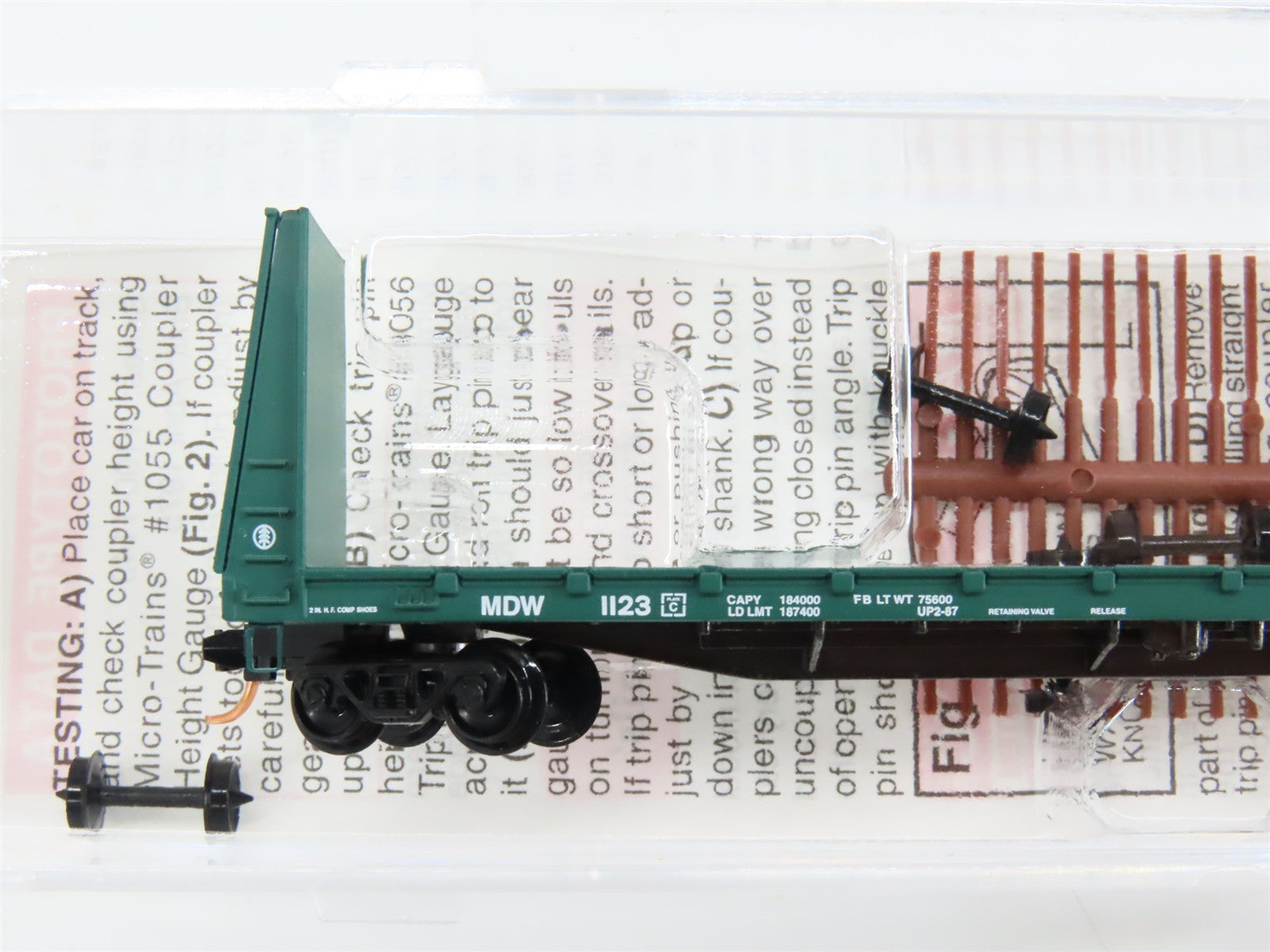 N Scale Micro-Trains 54100 Minnesota, Dakota & Western 61' Bulkhead Flat Car RTR