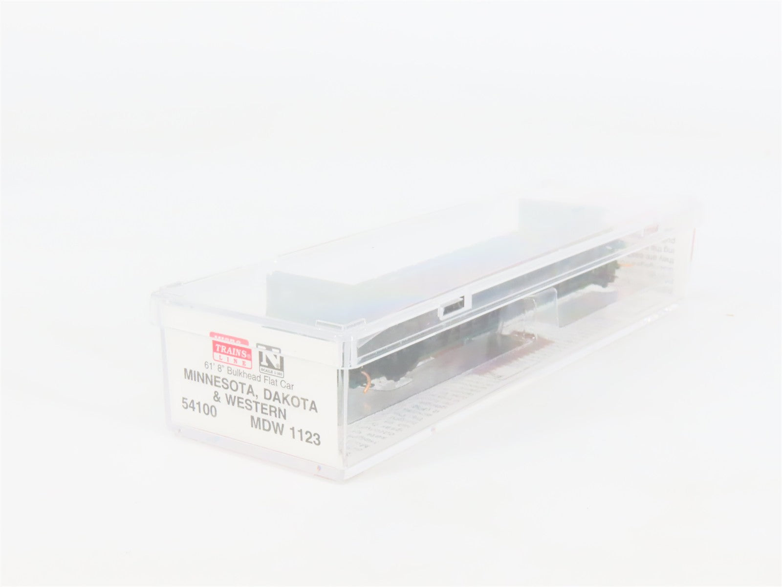 N Scale Micro-Trains 54100 Minnesota, Dakota & Western 61' Bulkhead Flat Car RTR