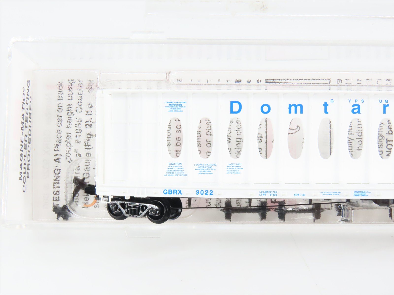 N Scale Micro-Trains 53510 GBRX Domtar Gypsum 60' Flat Car 9022 RTR