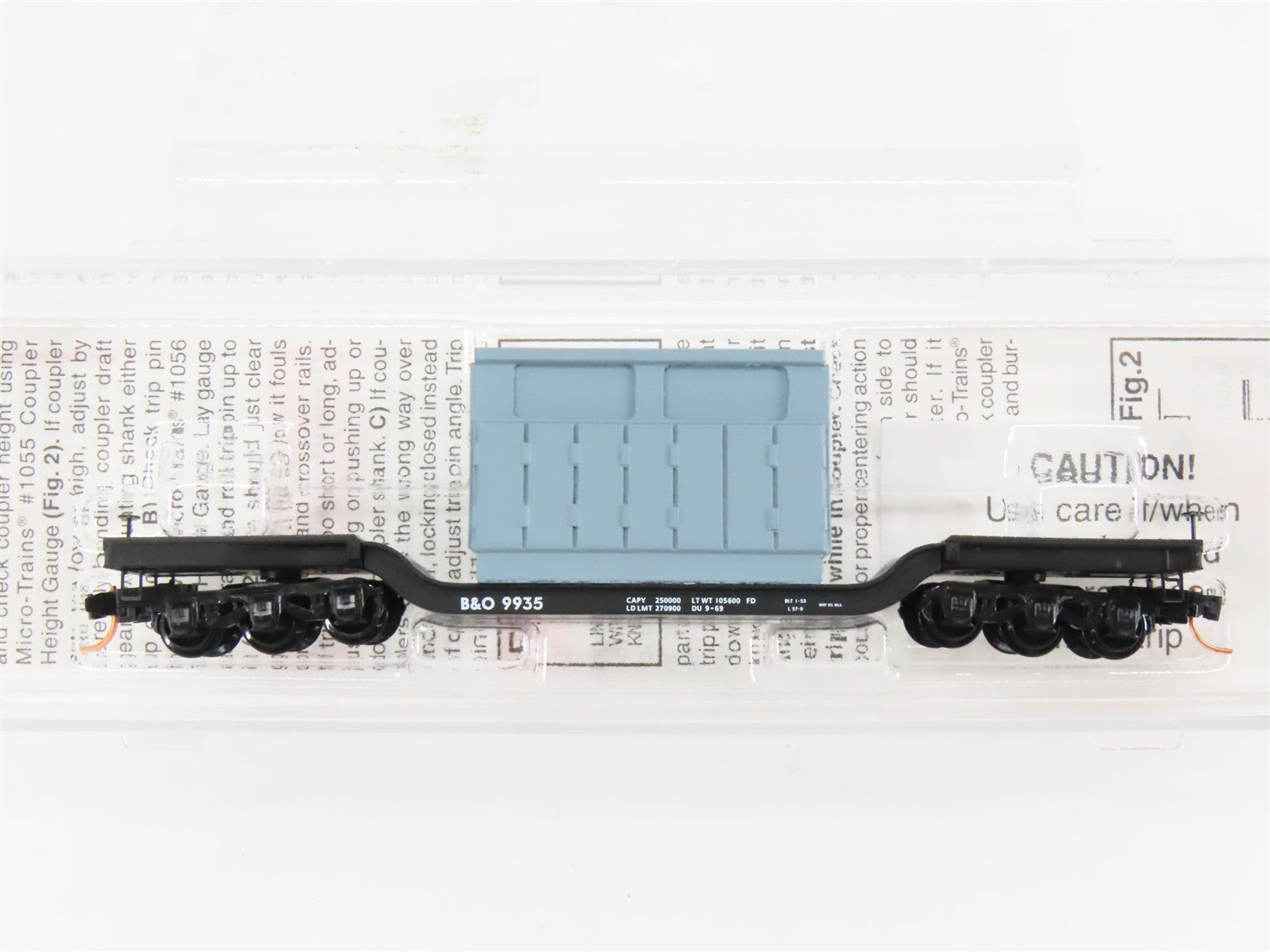 N Scale Micro-Trains 109210 B&O Baltimore & Ohio Depressed-Center Flat Car RTR