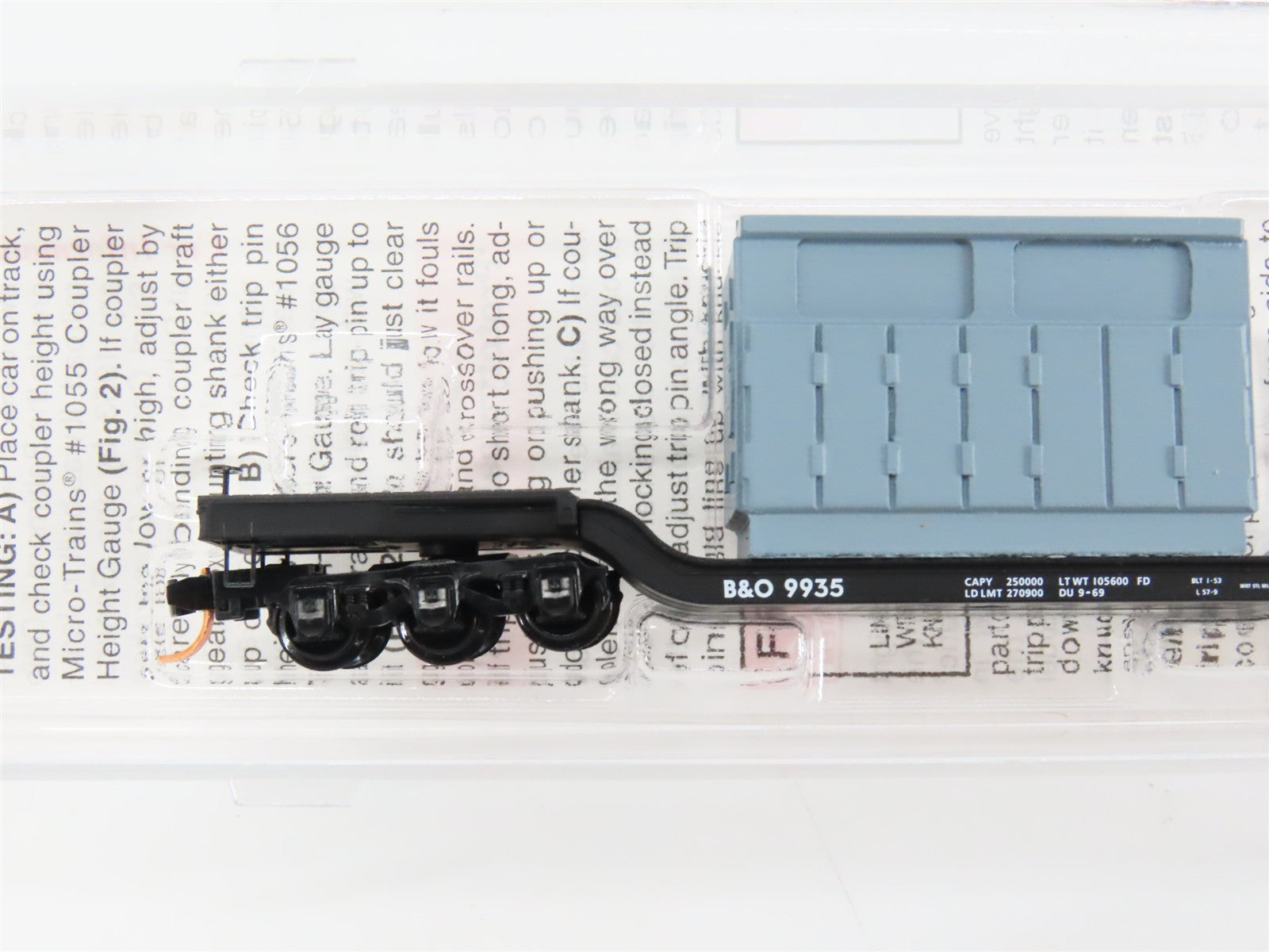 N Scale Micro-Trains 109210 B&O Baltimore & Ohio Depressed-Center Flat Car RTR