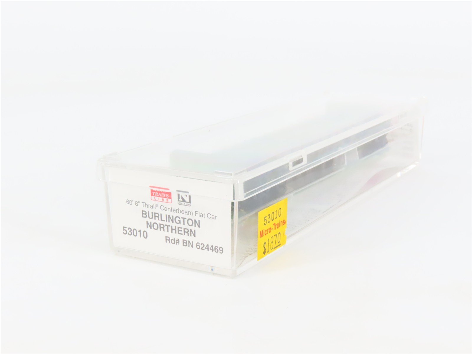 N Scale Micro-Trains 53010 BN Burlington Northern 60' Flat Car 624469 RTR