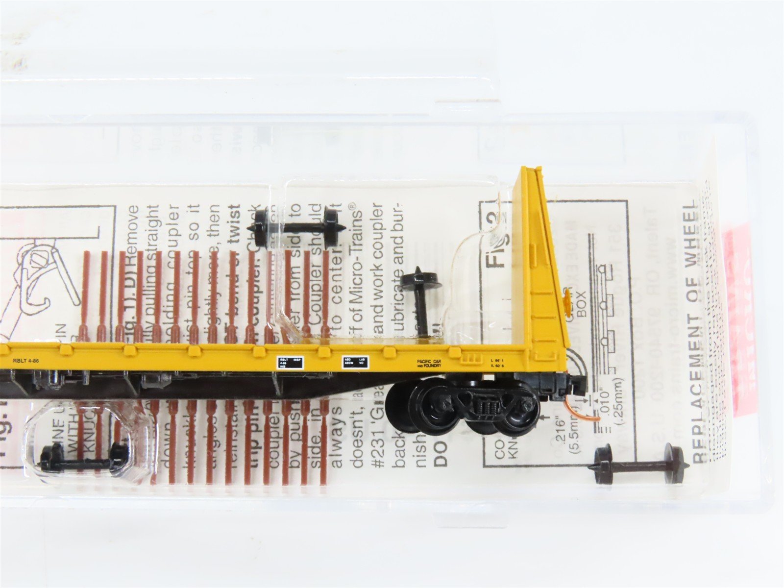 N Scale Micro-Trains 54130 IHB Indiana Harbor Belt 61' Bulkhead Flat Car RTR
